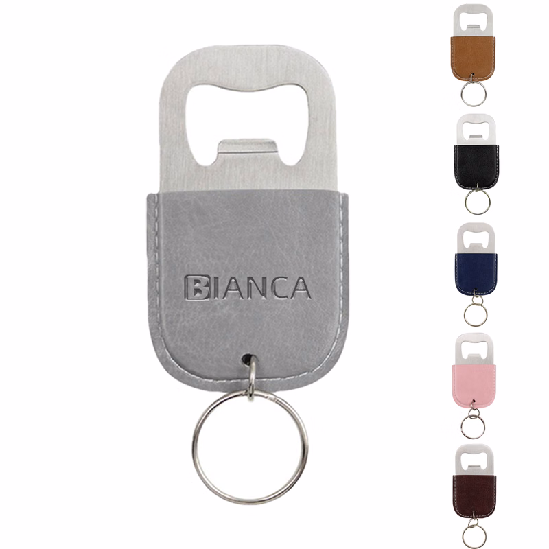 Bottle Opener w/Leather Cover