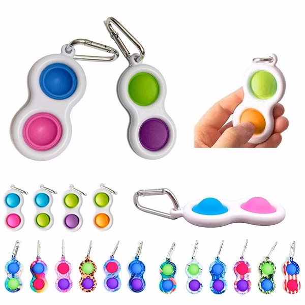 2PCS Simple Dimple Keychains