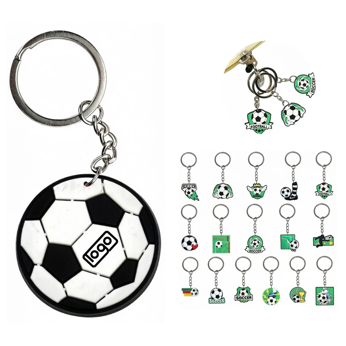 Soccer PVC Keychain Charm 1