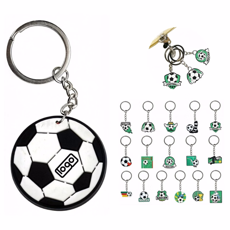 Soccer PVC Keychain Charm