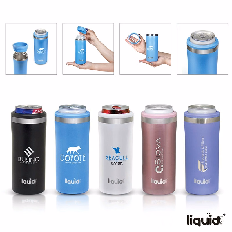 Liquid Fusion® 12 oz. Double Wall, Stainless Steel Skinny Can Cooler