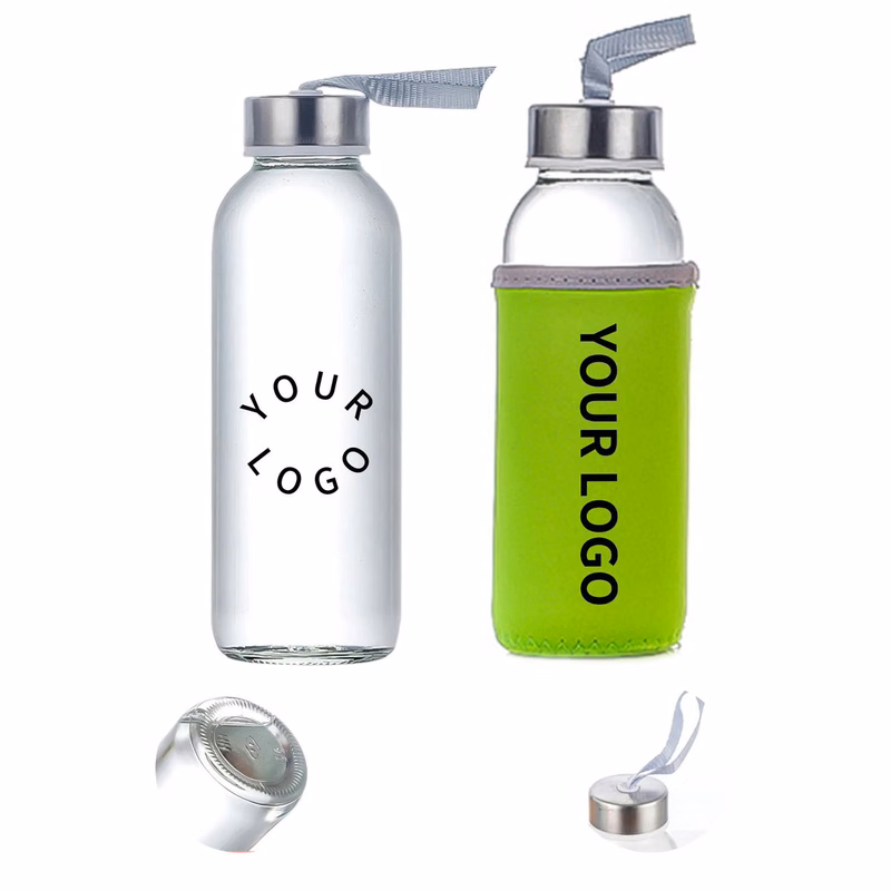 10oz Travel Glass Bottle with Heat Protection