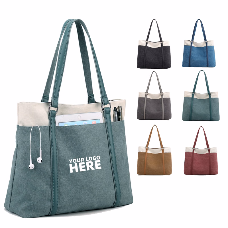 Womens Canvas Tote Handbag