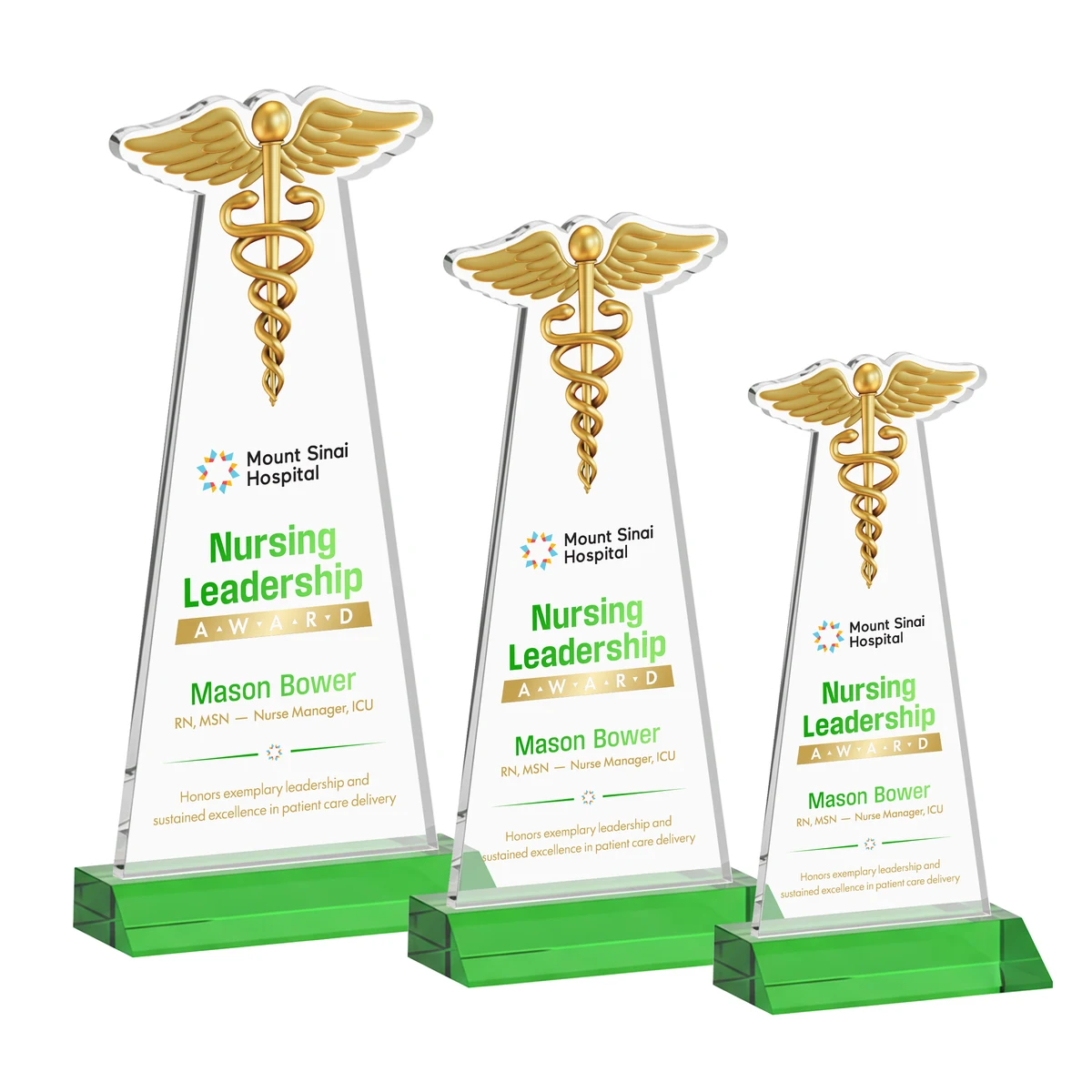 Caduceus VividPrint™ Award - Green 1