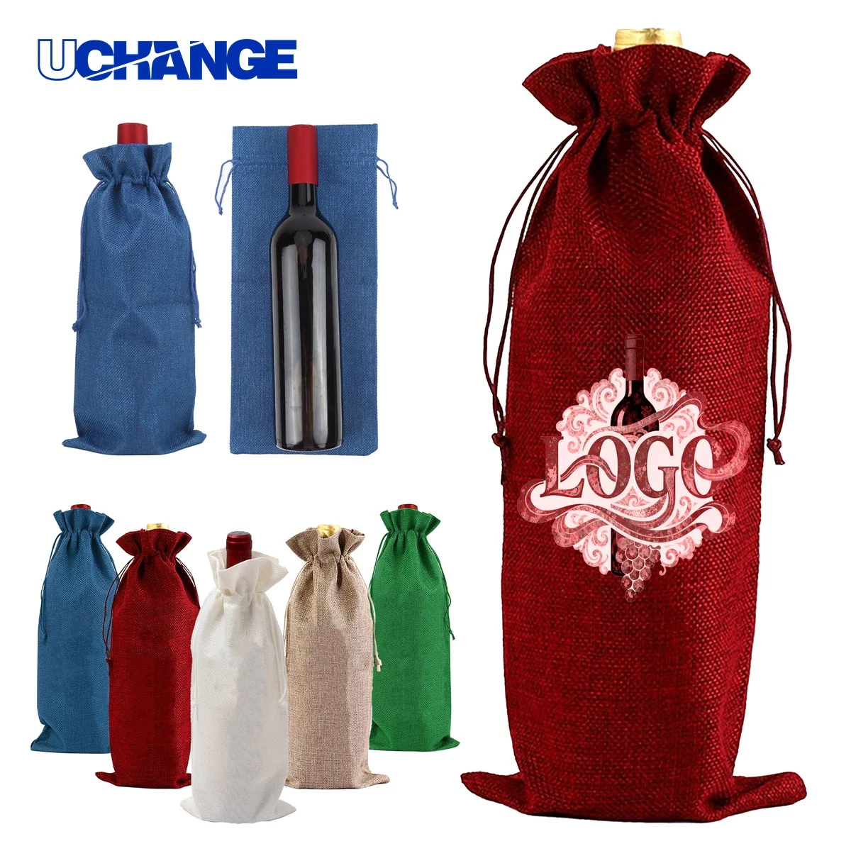 Drawstring Wine Bottle Bag Container 1