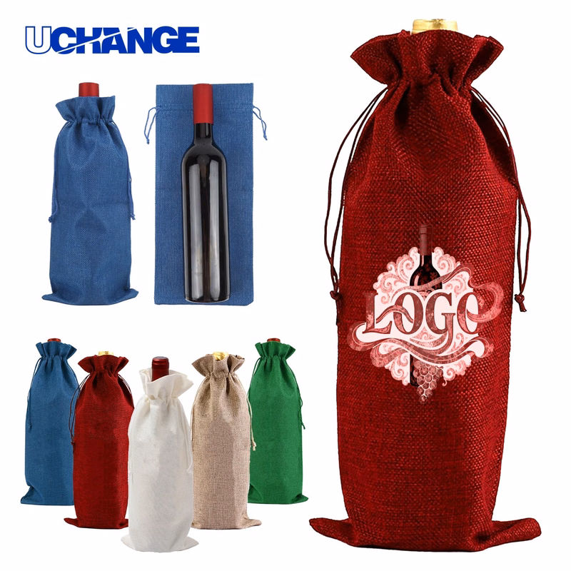 Drawstring Wine Bottle Bag Container