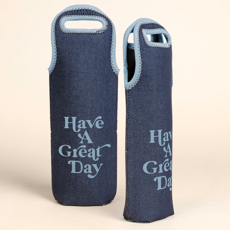 WINE TOTE -DENIM NEOPRENE SINGLE