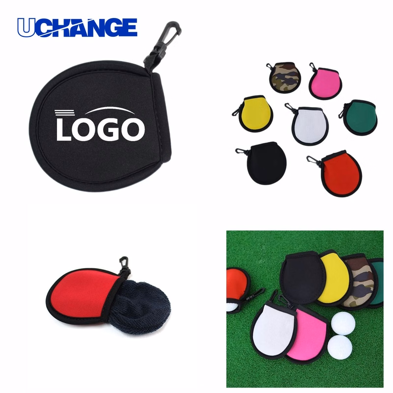 Portable Pocket Golf Ball Cleaner Pouch for Sports