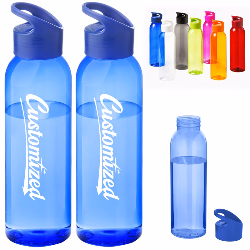 22Oz. Translucent Sports Water Bottle with Carry Loop Cap