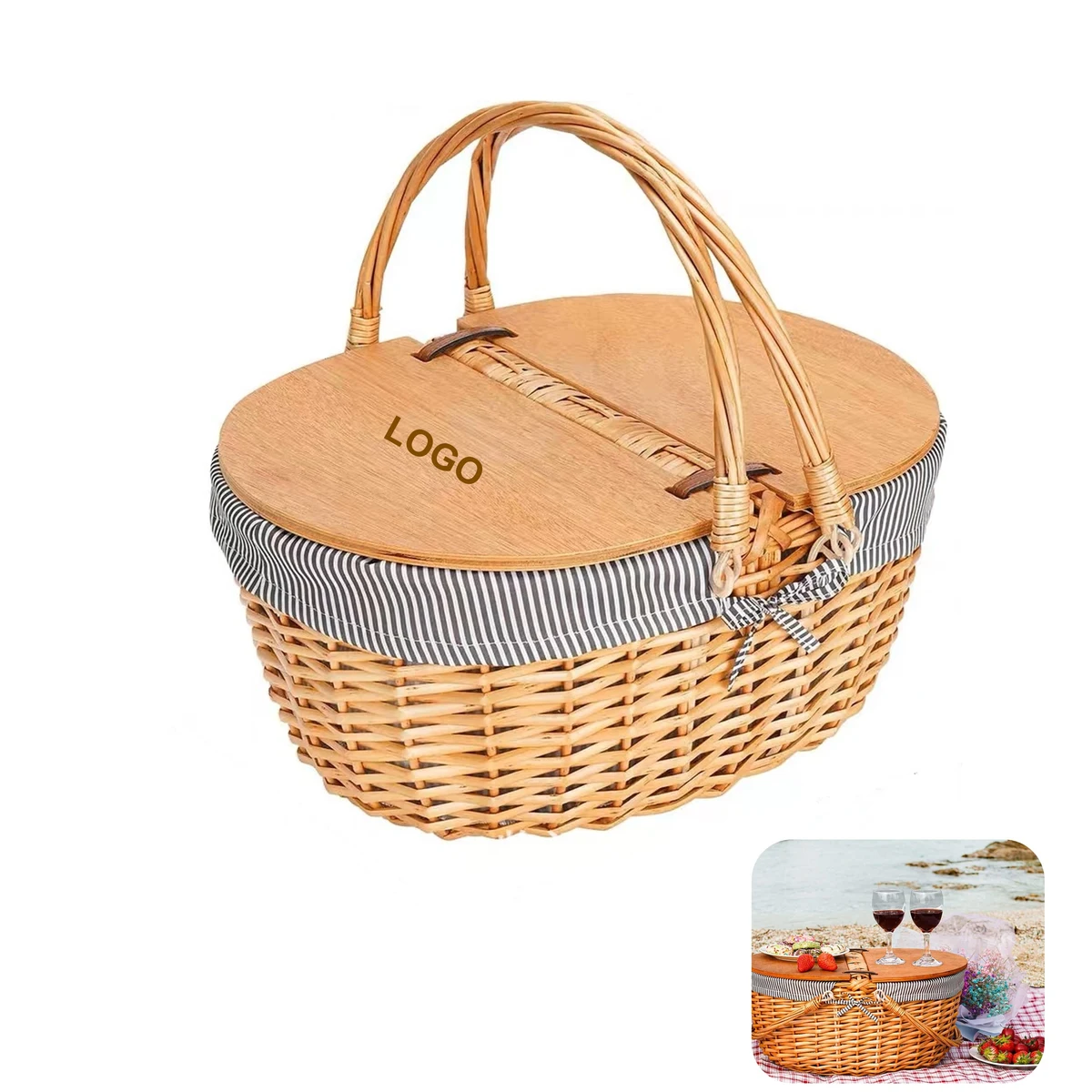 Willow Picnic Basket (direct import) 1
