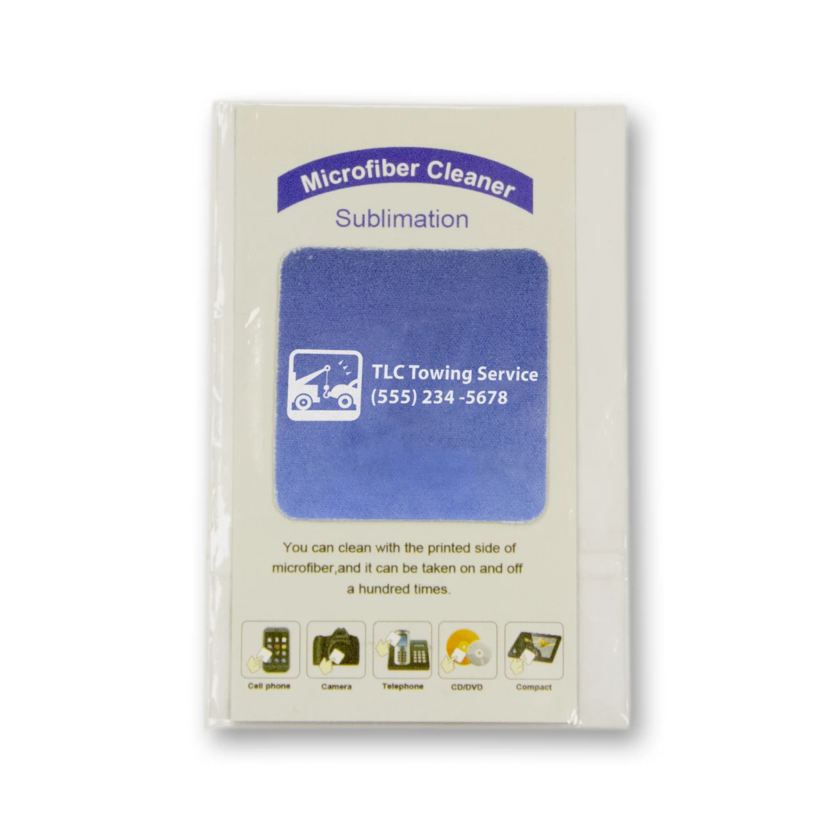 Magic Screen Cleaner 1.5" x 1.5" Rounded Square with Generic Backer 1