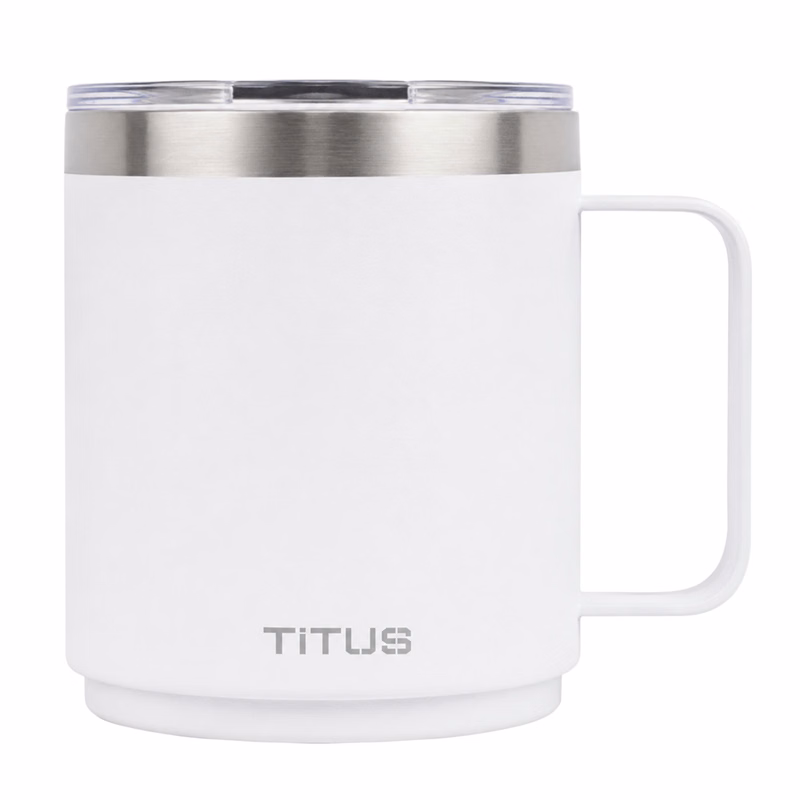 Premium 10 oz TiTUS® Double Wall Stainless Steel Insulated Stackable Mug