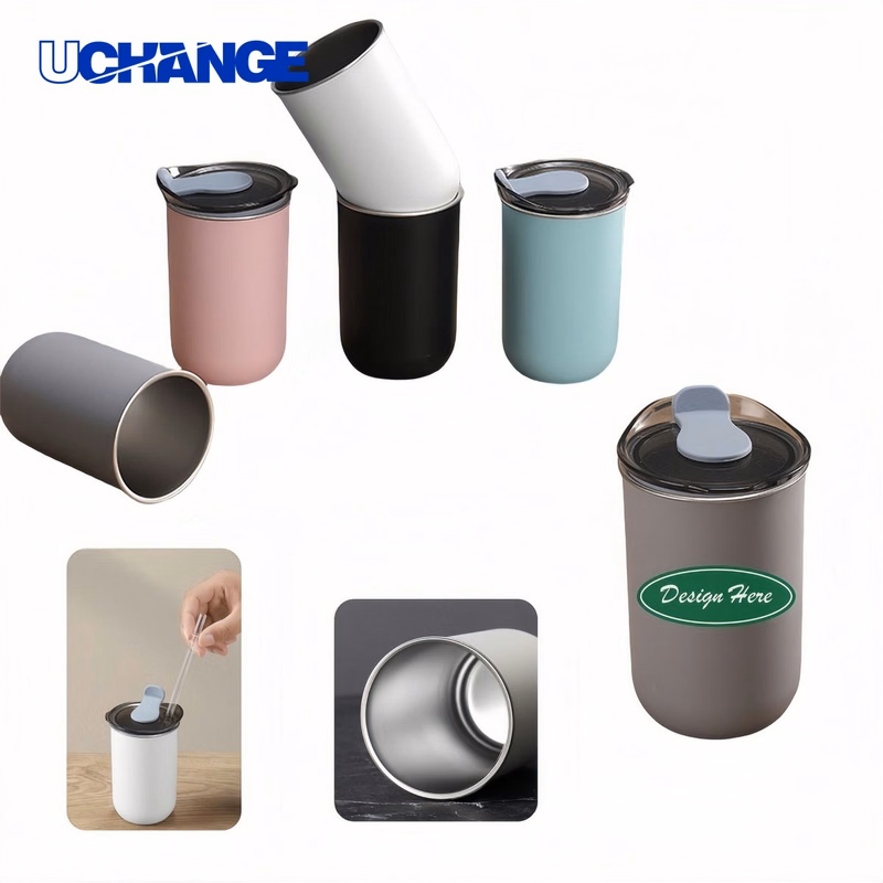 Double-Wall Insulated Stainless Steel Coffee Cup Container (10oz)