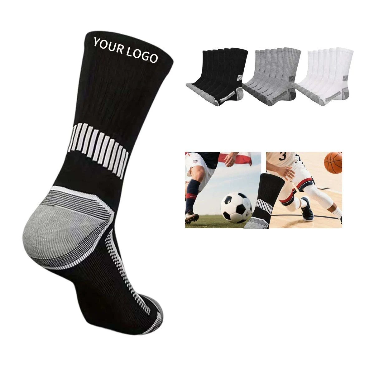 Breathable Cotton Sports Socks for Basketball 1