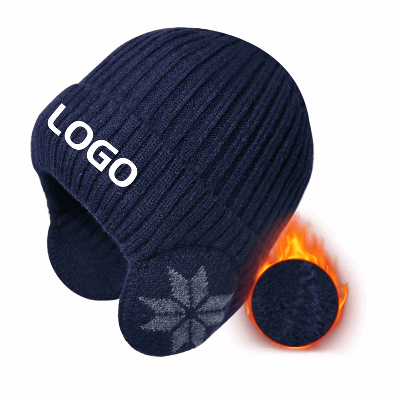 Custom Logo Winter Thermal Ear Protection Cap