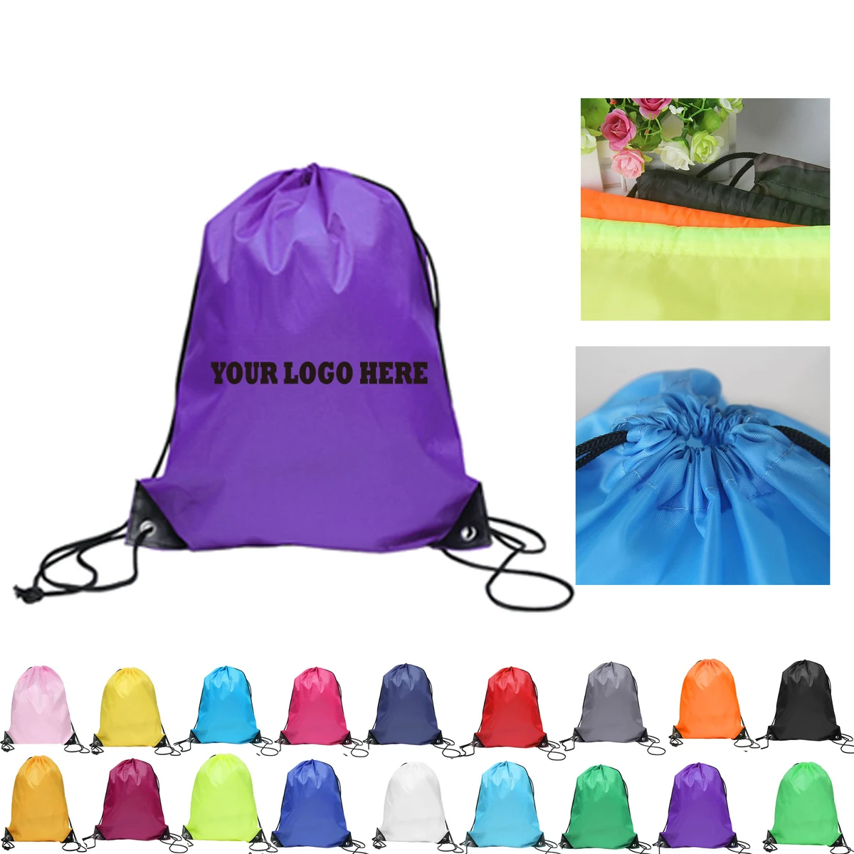MOQ20 Water-Resistant Polyester Bag Customized Logo 1