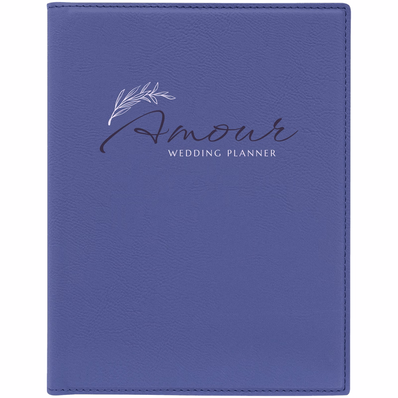 7" x 9" Leatherette Purple Portfolio