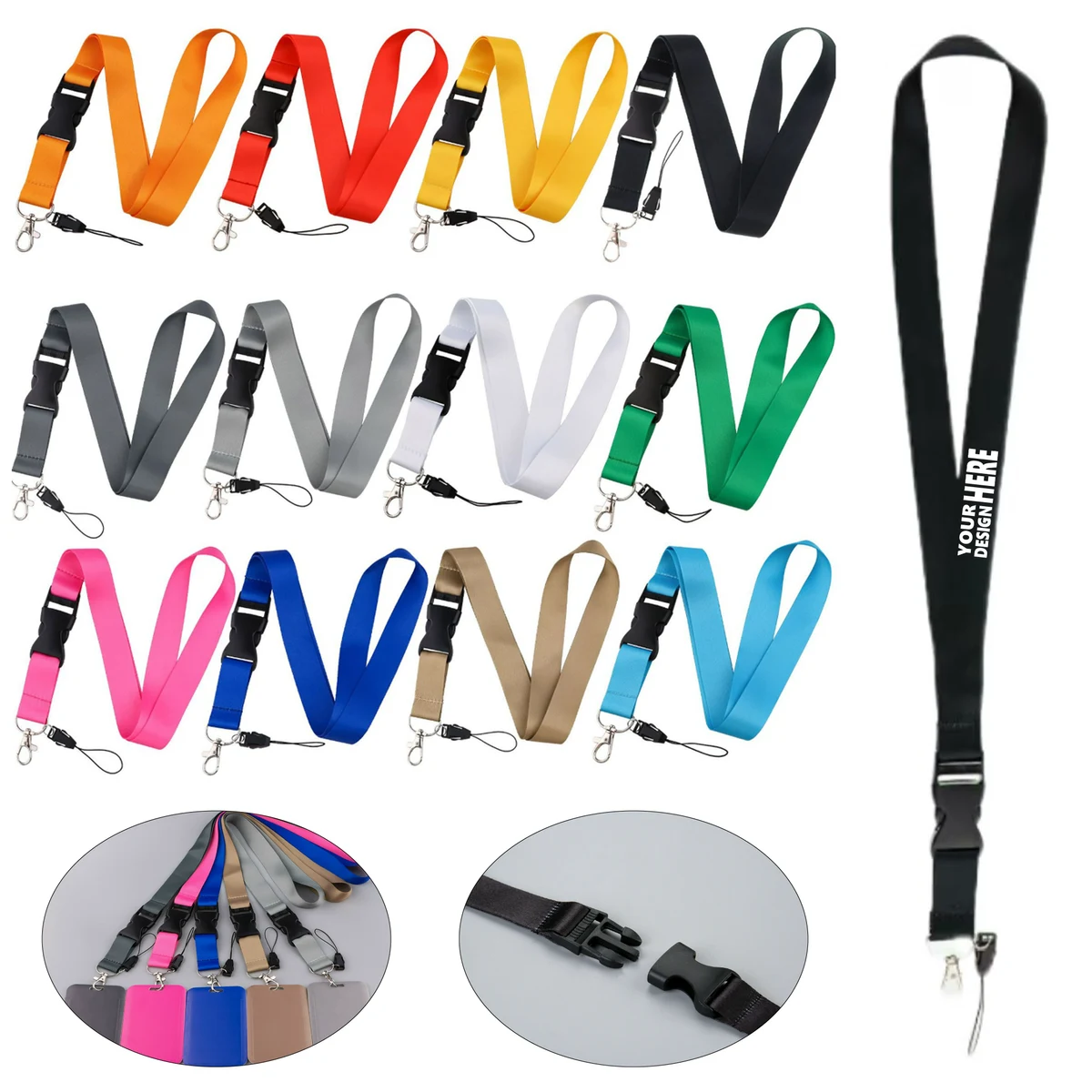 Buckle-Release Badge Holder Sublimated Lanyard 1