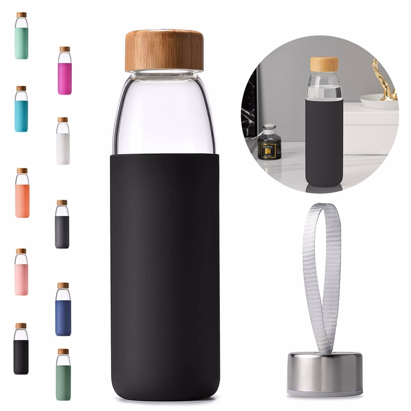18 Oz Glass Water Bottles