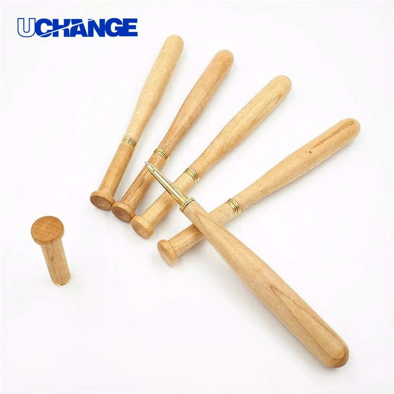 Baseball Bat Shaped Wooden Ballpoint Pen for Sports Promotions