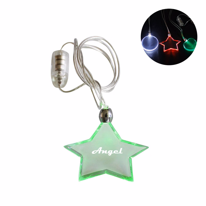 Party Toy Jewelry LED Purple Medallion Necklace