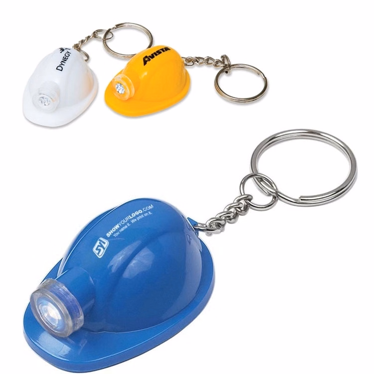 Custom LED helmet safety hard hat keychain