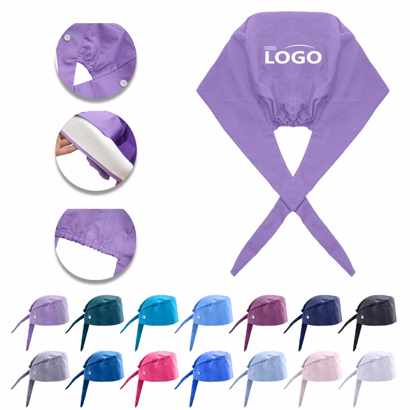 Medical Surgical Nurse Scrub Cap Hat With Buttons