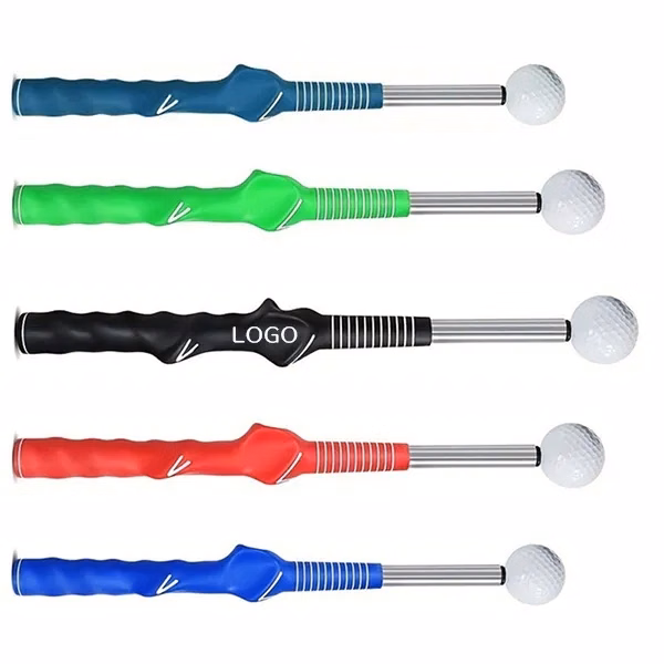 Portable Golf Swing Trainer with Retractable Practice Stick