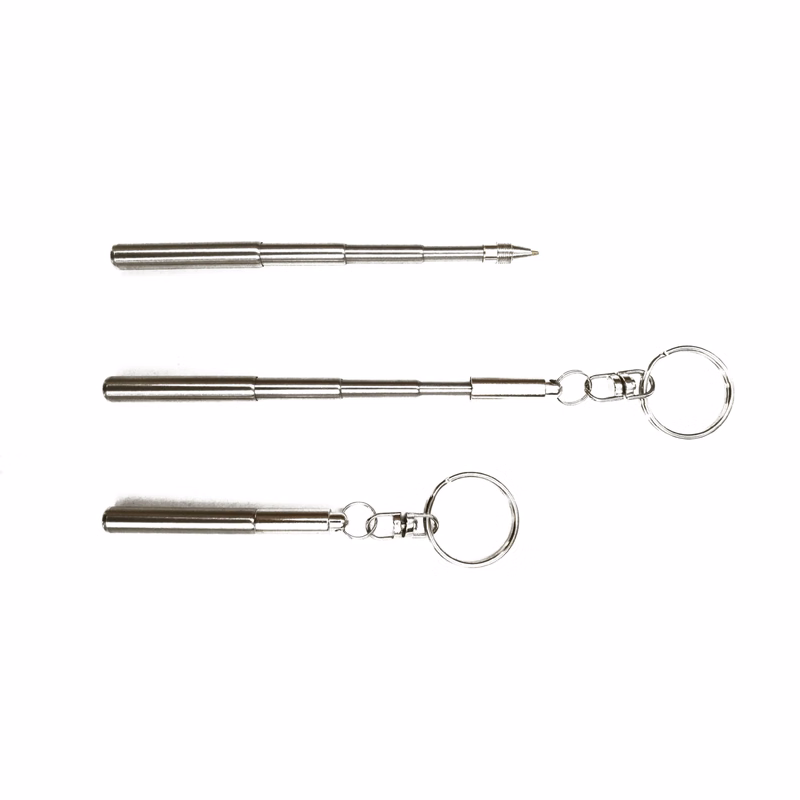 Metal Keychain with Ballpoint Pen