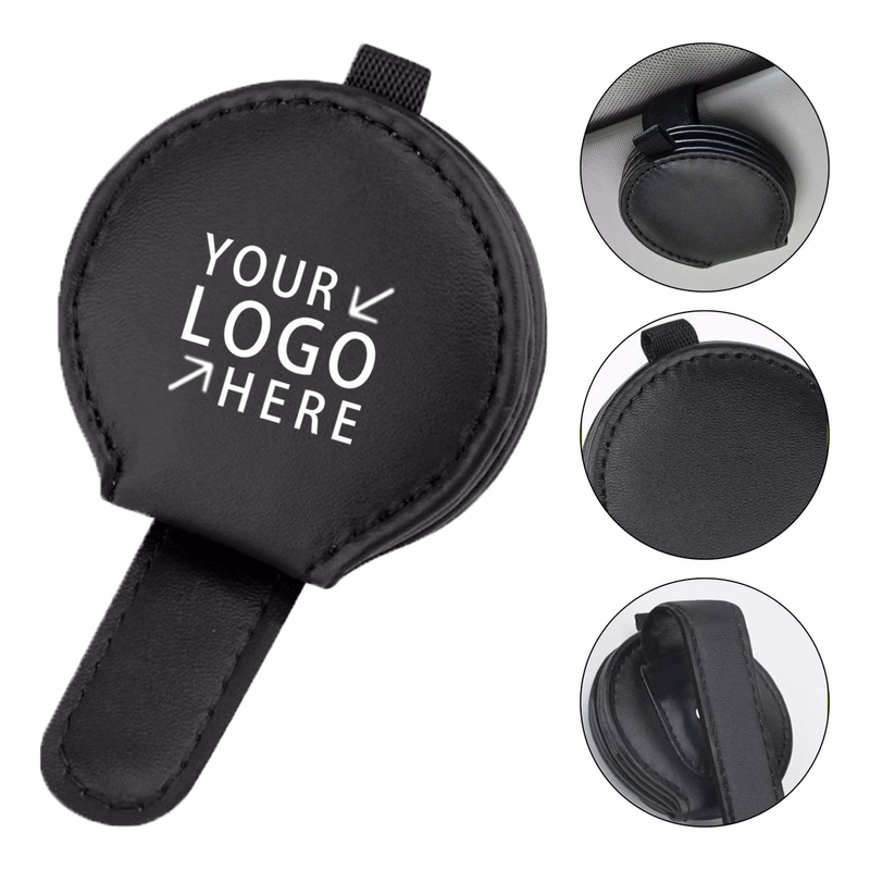 Leather Car Eyeglasses Clip