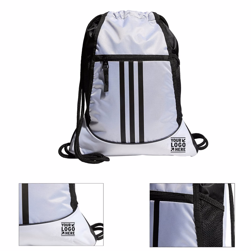  Waterproof Draw String Back Sack with Zip Pocket