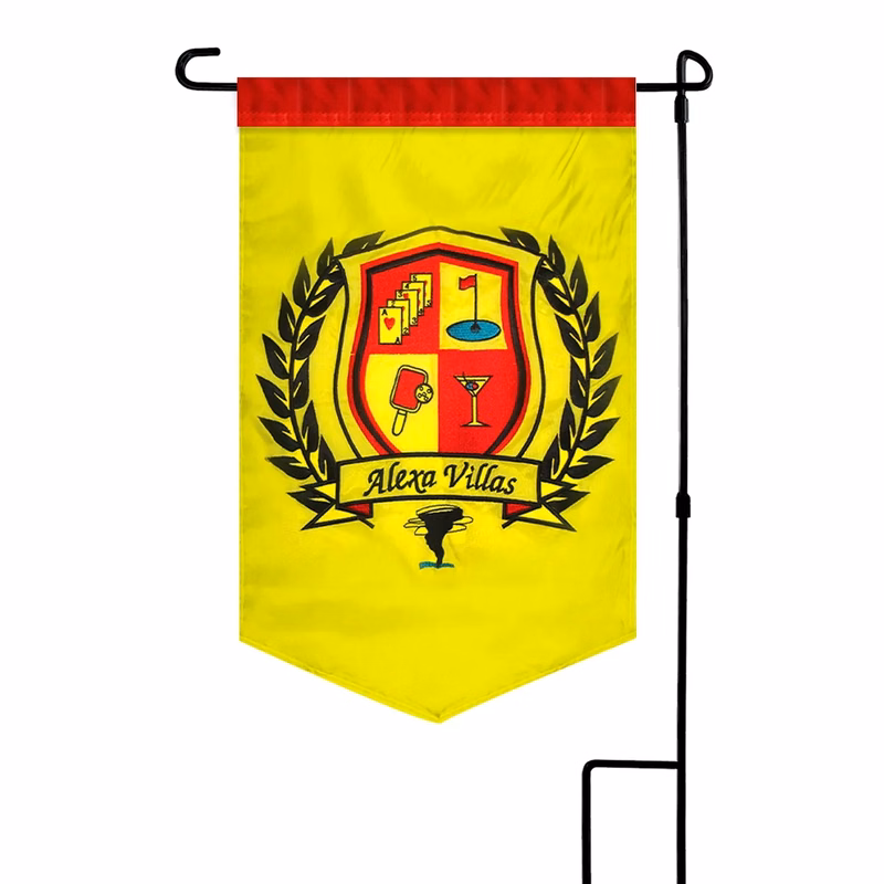 Custom Applique & Embroidered Garden Flag 12" x 18" W-Poly