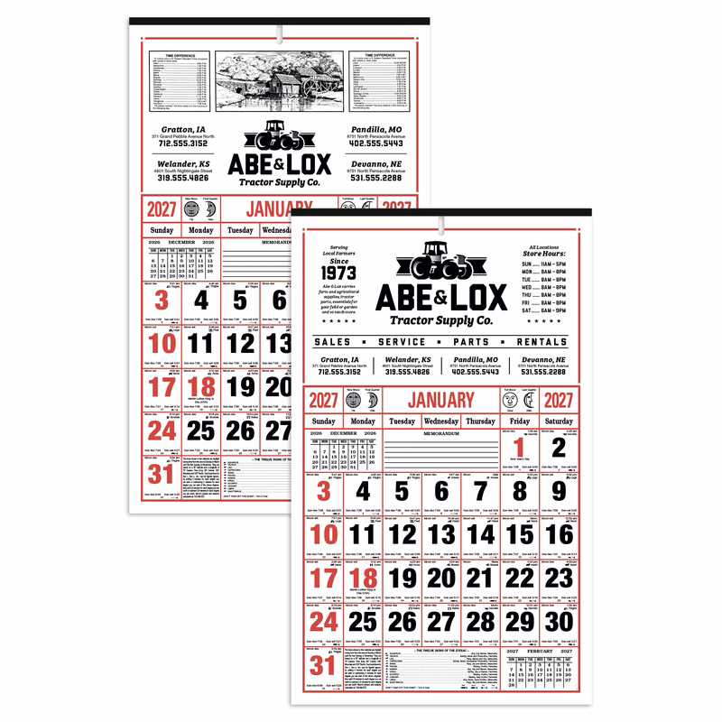 Skinner & Kennedy® 8-Sheet Almanac Calendar