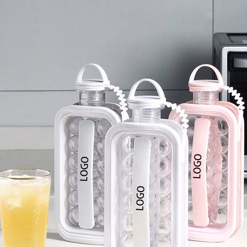 Portable Ice Ball Maker Kettle W/ 17 Grids Flat Body Lid Cooling Ice Pop