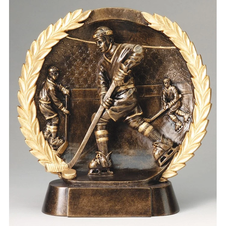 Hockey High Relief Circular Plate Award 1