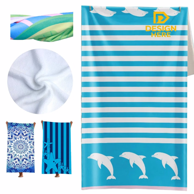 Bright Printed Quick-Drying Microfiber Beach Towel