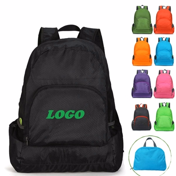 Custom Packable Lightweight Travel Backpack Water-Resistant — Compact Hiking & Shopping Bag