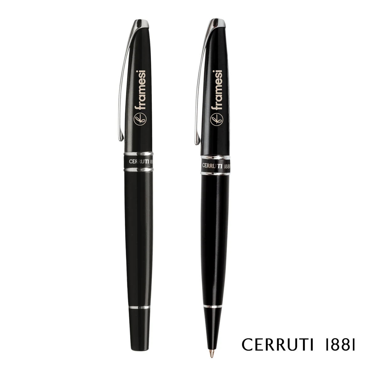 Cerruti 1881® Silver Clip Ballpoint Pen & Rollerball Pen Set 1