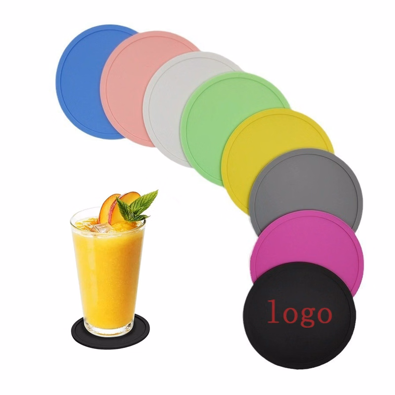 Custom Round Silicone Drink Coasters
