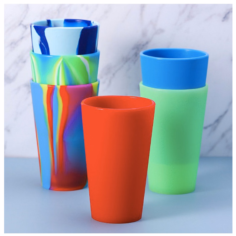 Hot Sell 480ml Silicone Pint Glass Unbreakable Reusable Durable for Life Shatterproof Cups for Sport