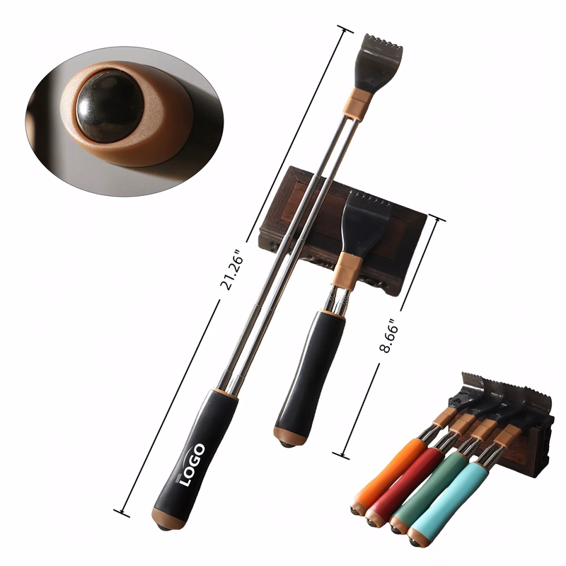 Dual Rod Anti Rotation Telescoping Back Scratcher