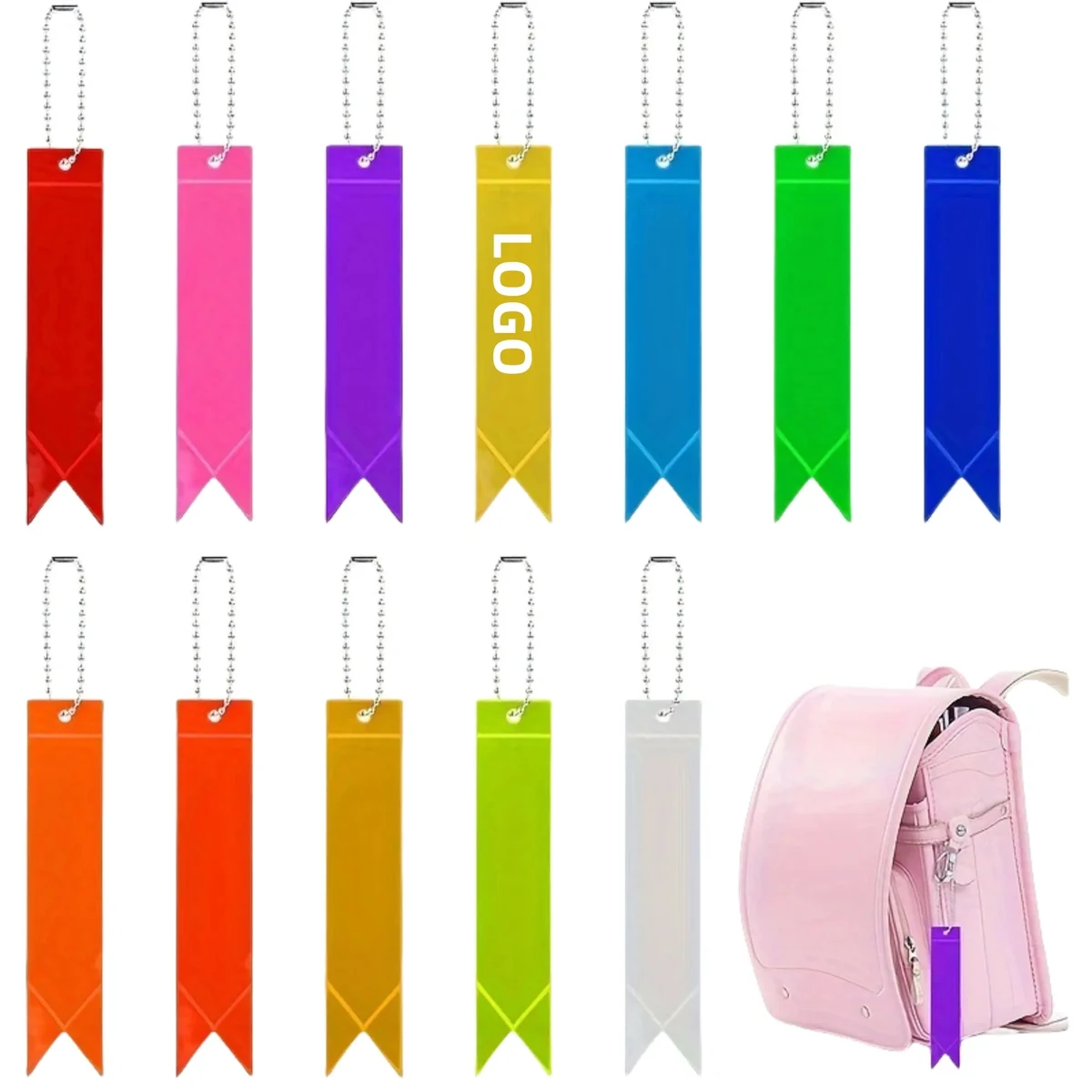 Reflective PVC Streamer Keychain 1