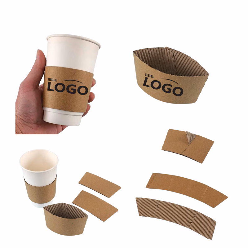 Single-Use Dual-Layer Kraft  Coffee Cup Sleeve