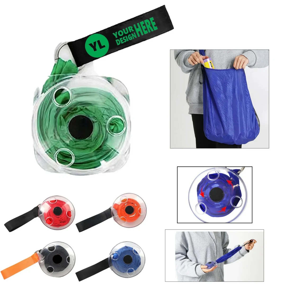 Disc Folding Storage Shopping Bag 1