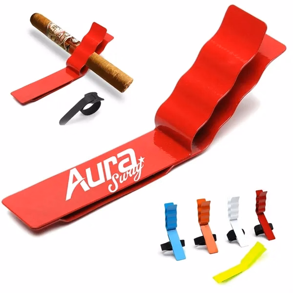 Custom Magnetic Metal Cigar Holder with Strong Grip — Golf Course Accessory