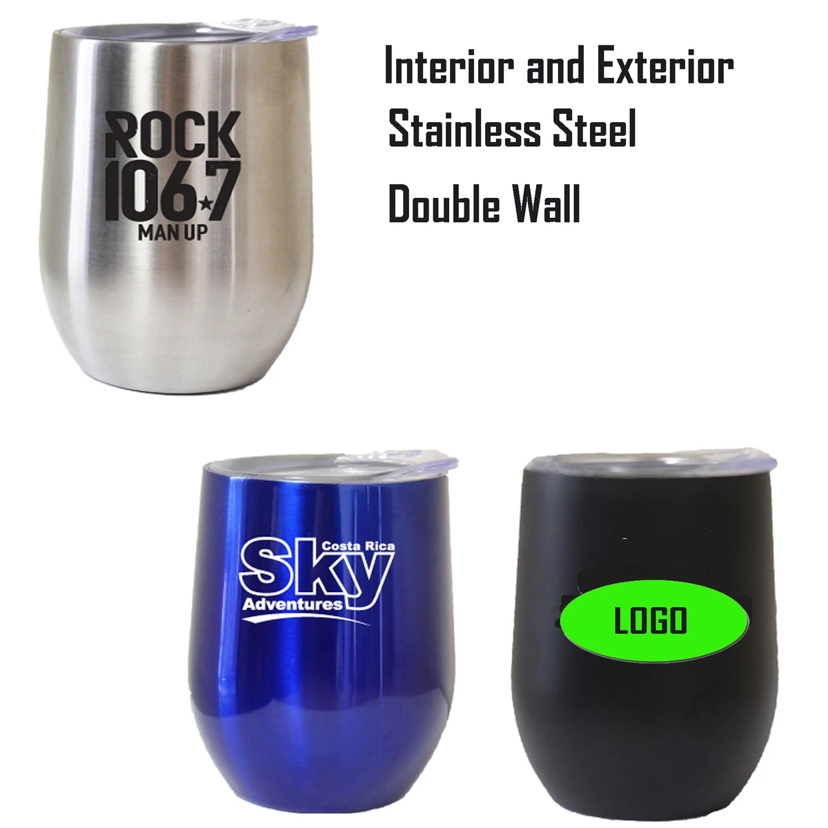 9oz Double Wall Stainless Steel Vacuum Insulated Wine Cup 1