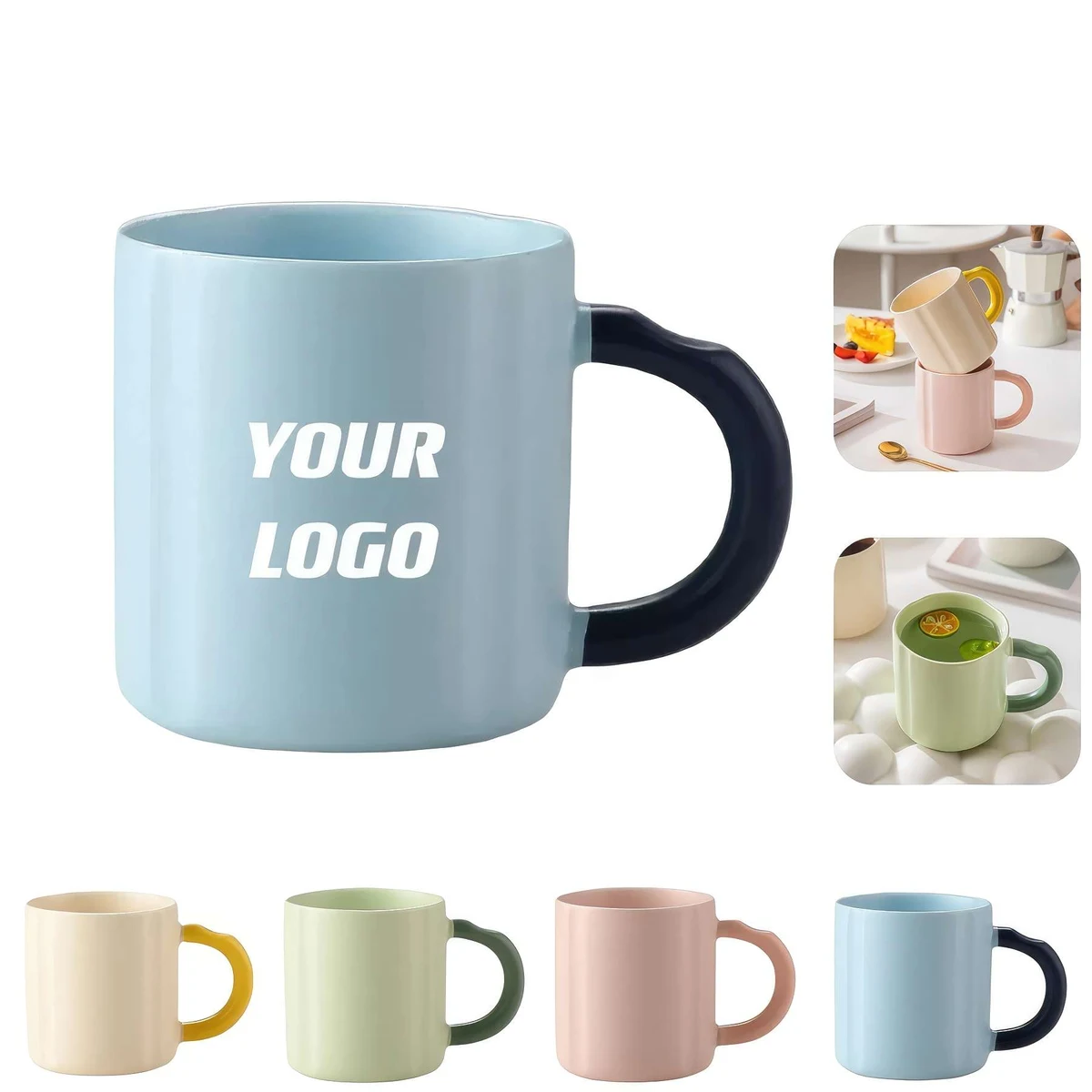 Custom 12 oz Morandi Color Creamic Cup 1