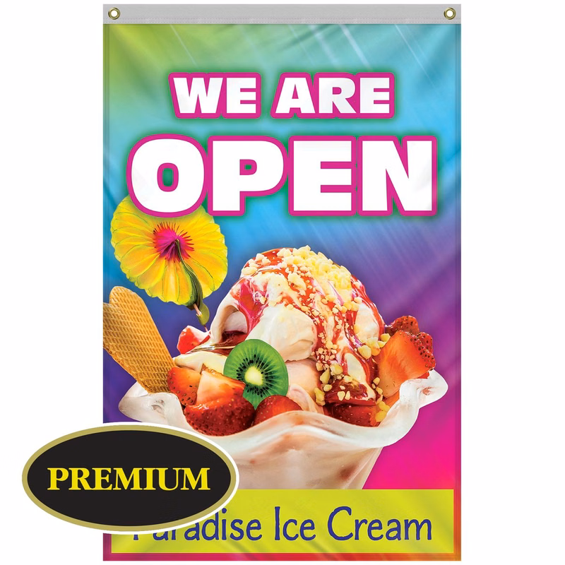 4' x 6' Single Reverse Knitted Polyester Vertical Banners