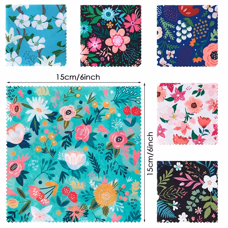 6" x 6" Full Color Microfiber Clean Cloth w/PVC Vinyl Pouch