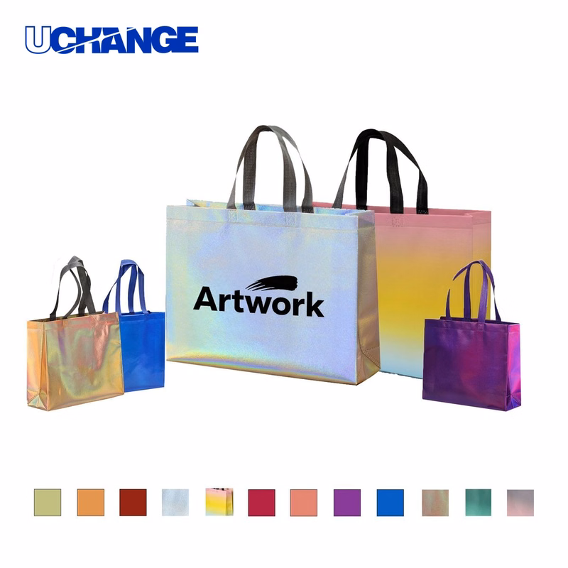 Metallic Non Woven Tote Bag for Trade Shows
